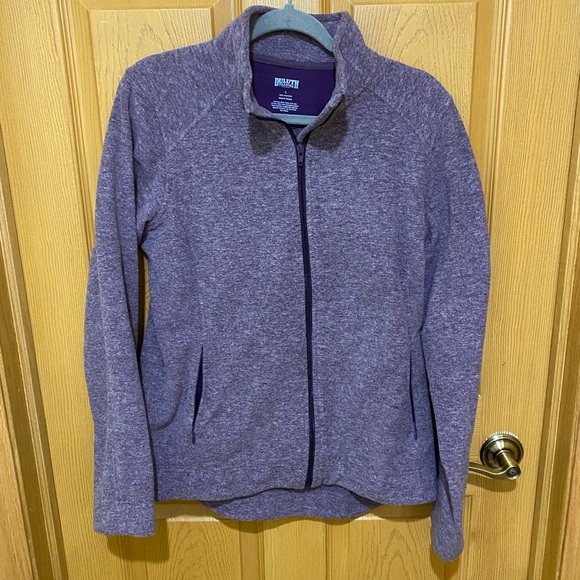 DULUTH TRADING Full Zip Up Purple Fleece Jacket Women's Size Large - Picture 1 of 4